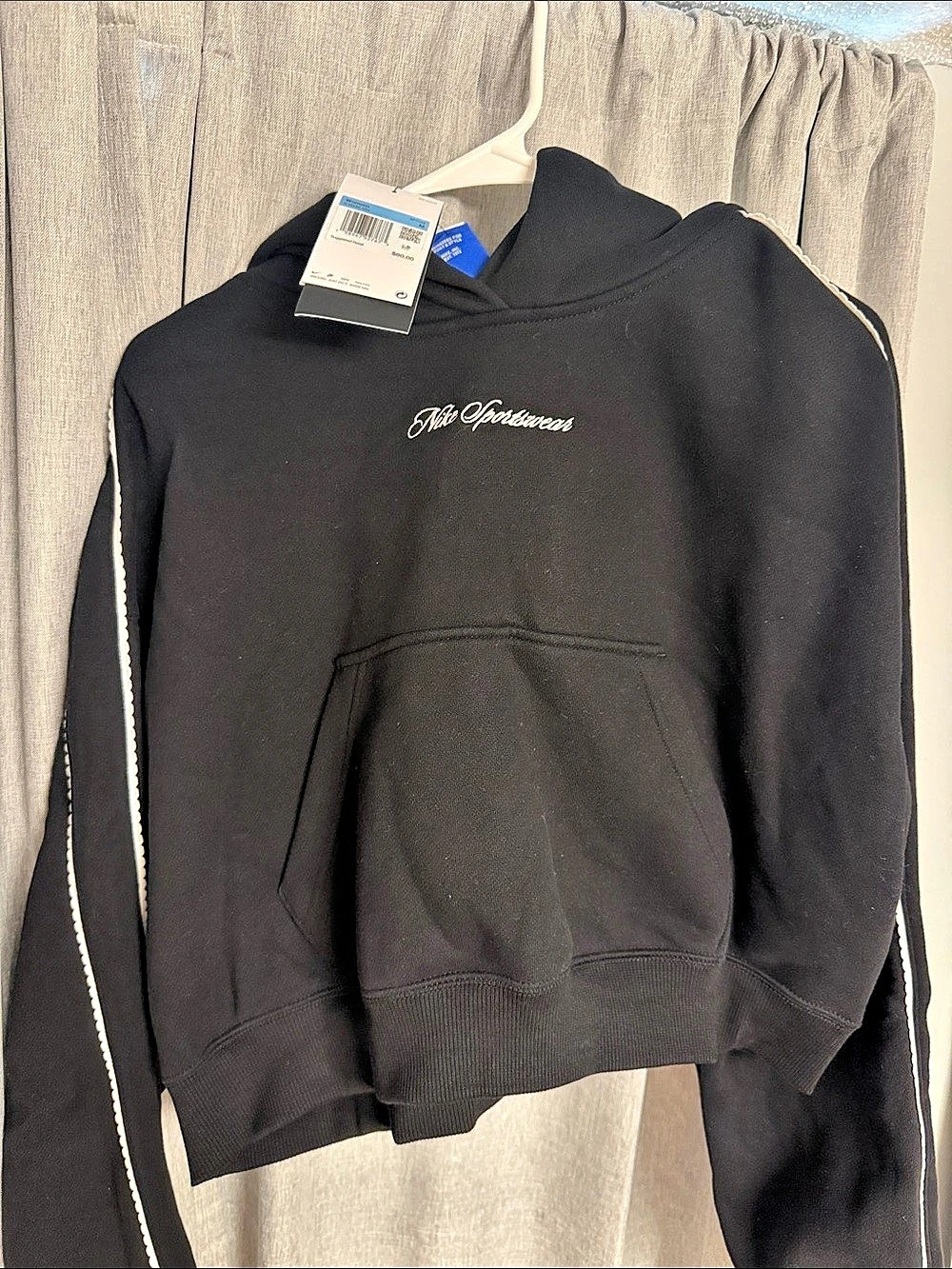 Nike Studio Fleece Oversized Fit Hoodie Oversized Hoodie in Black Size Medium